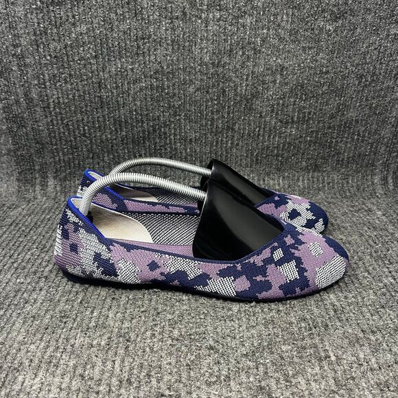 Rothy’s The Round Flats Violet Botanicamo Camo Purple Knit Loafer Women’s 12 US - Picture 1 of 8